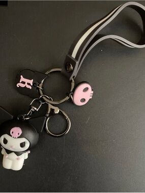 Cute 3D Hello Kitty Kuromi Keychain 2" Keychain Wallet Backpack Wristlet